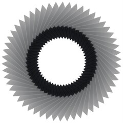 Poster - Gray glossy textured pattern in the form of a circle on a white background. 3d rendering illustration. Decor.