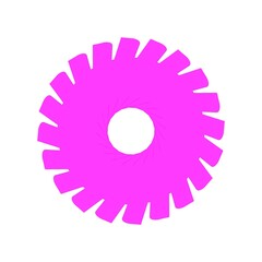 Poster - Pink pattern in the form of a circle on a white background. 3d rendering illustration. Decor.