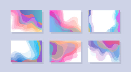 Wall Mural - Covers with minimal designs. Abstract backgrounds. Vector frame for text Modern Art graphics for hipsters