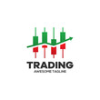 trading financial vector logo. candlestick trading. trading stock symbol. market chart sign.