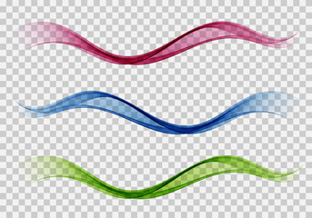 Wall Mural - Smooth,beautiful waves set Wave abstract background