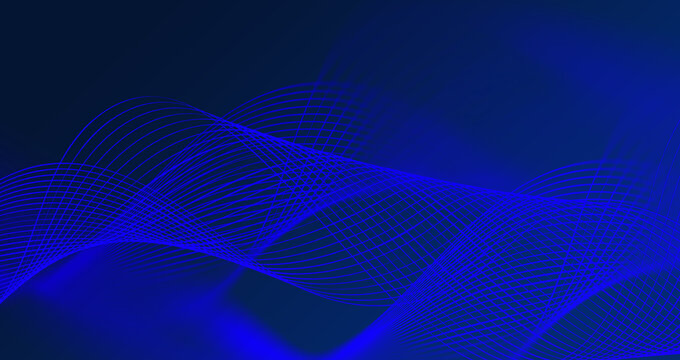 Abstrakte Welten - digitale Landschaft mit fließenden Wellen und Lichtelementen. Technologischer Hintergrund. Digitale 3D-Oberflächen zur Hintergrundgestaltung 