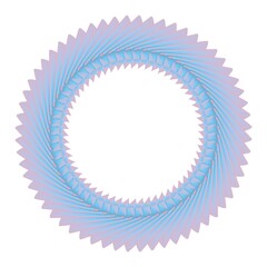 Poster - Blue-pink pattern in the form of a circle on a white background.