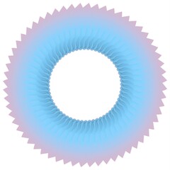 Poster - Blue-pink pattern in the form of a circle on a white background. 3d rendering illustration. Decor. Collage creation.