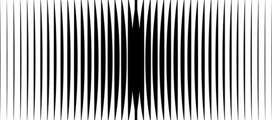 Wall Mural - black line halftone pattern texture. vector minimal radial striped background for retro, graphic eff