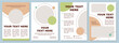 © bsd studio - Empty colored brochure template. Flyer, booklet, leaflet print, cover design with copy space. Presentation of new product. Vector layouts for magazines, annual reports, advertising posters