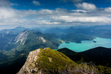 Fototapeta Do pokoju - Panorama view at Herzogstand mountain in Bavaria, Germany