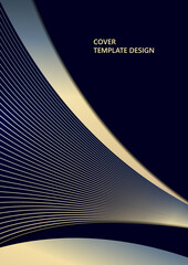 Poster - Minimalistic geometric backgrounds. Trendy gradient colors. Wavy lines. Paper cut effect. Design layout for business presentations, flyers, posters and invitations. Vector