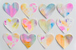 © Tetra Images - Studio shot of colorful paper hearts