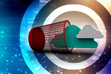 Poster - 3d rendering technology Cloud computing 
