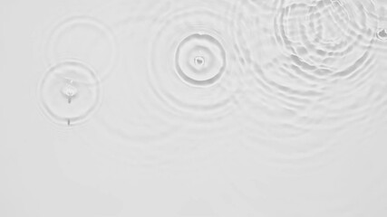 Poster - Up close, top view, Slow motion various waves of the water surface hitting the sun's rays, making them sparkle according to different patterns on a gray background video 4K.