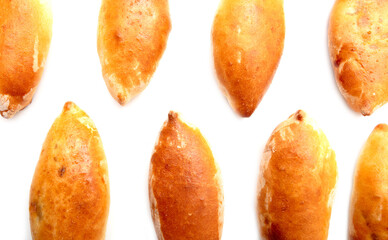 Sticker - Cabbage patties isolated on a white background.