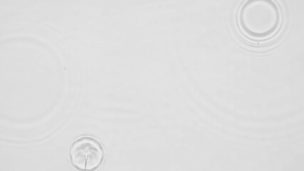 Poster - Up close, top view, Slow motion various waves of the water surface hitting the sun's rays, making them sparkle according to different patterns on a gray background video 4K.