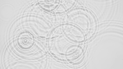 Poster - Up close, top view, Slow motion various waves of the water surface hitting the sun's rays, making them sparkle according to different patterns on a gray background video 4K.