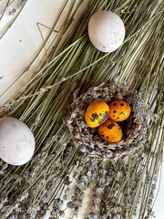 easter decoration with eggs