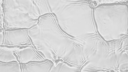 Poster - Up close, top view, Slow motion various waves of the water surface hitting the sun's rays, making them sparkle according to different patterns on a gray background video 4K.