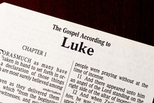 The Book Of Luke Title Page Close-Up