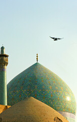 Canvas Print - Domes on mosques in Isfahan, Iran