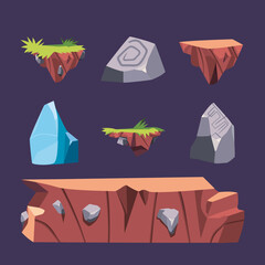 Wall Mural - videogame landscape icons