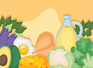 Poster - food icon collection