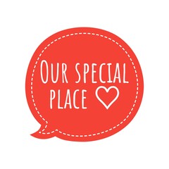 Wall Mural - ''Our special place'' Couple Quote Illustration