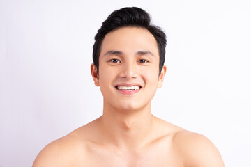 Portrait of handsome asian man smiling
