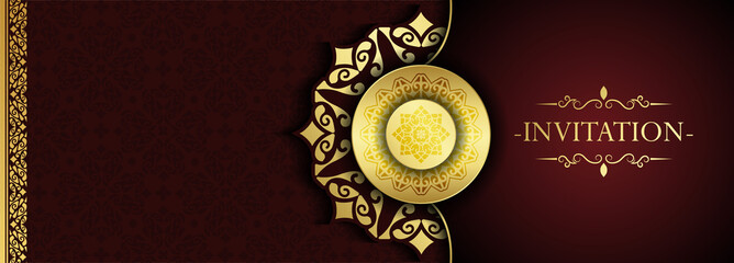 luxury invitation background style mandala