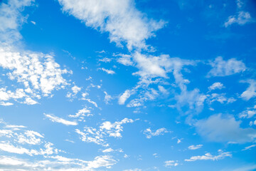 Wall Mural - Blue Sky with White Clouds On Cloudy Day
