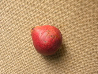 Wall Mural - Red color ripe fresh Pear