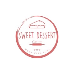 Wall Mural - Sweet Bakery Logo, Bakery and Dessert Logo Flat Design Vector