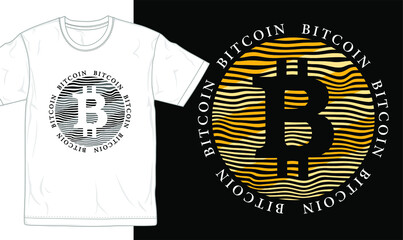 bitcoin slogan and logo t shirt design 