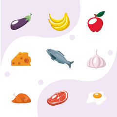 Poster - nine keto icons