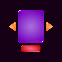 Wall Mural - set of colorful jelly game ui board pop up template for gui asset elements vector illustration