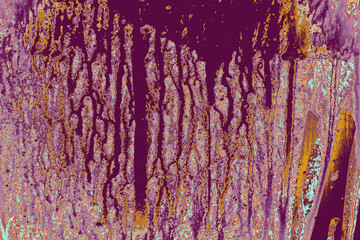 Wall Mural - Rough colorful paint dripping  grunge texture of wall