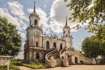 Sticker - The Church of the Vladimir Icon of the Mother of God, the village of Bykovo, Moscow region. Russia