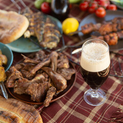 Wall Mural - lamb ribs with beer