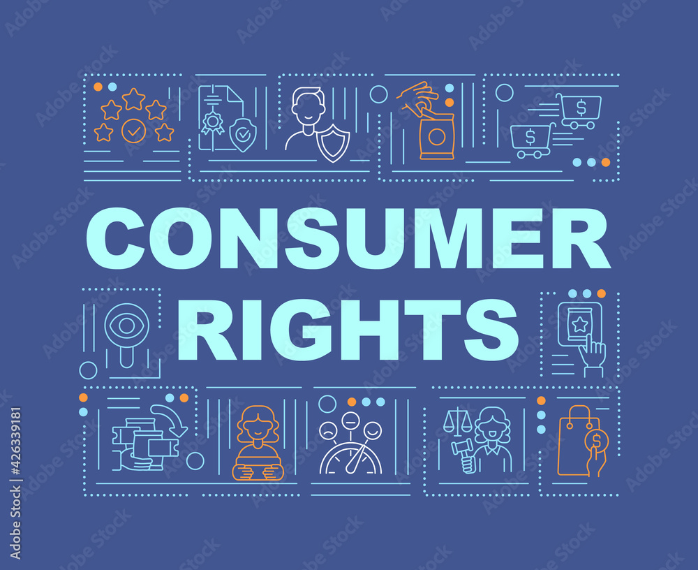 Consumer Rights Graphsau Consumer rights word concepts banner. Law relationships between ...