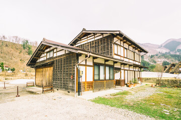 Sticker - Shirakawa-go is one of most popular attractions in Japan, listed as UNESCO World Heritage Site since 1995