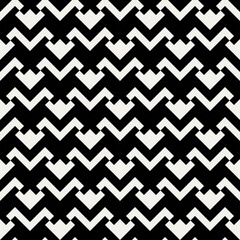 Aufkleber - Black and white abstract quadrangle ornament. Same shapes in monochrome.