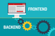Frontend and Backend - user interface with gears