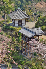 Wall Mural - 善峯寺の開山堂と幸福地蔵