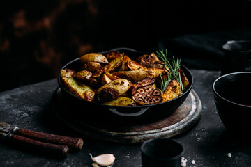 Garlic baked potatoes