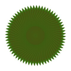 Poster - Green circular pattern on a white background. Decor.