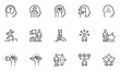 Set of Vector Line Icons Related to Skill. Skill Up, Self Development, Improving Skills, Ability, Goal Achievements. Editable Stroke. 48x48 Pixel Perfect.