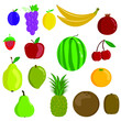 Group of fruits flat design, scalable to any size vector