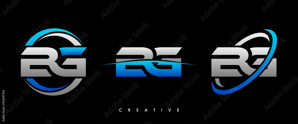 BG Letter Initial Logo Design Template Vector Illustration Stock Vector ...