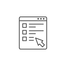 Online Form Line Outline Icon