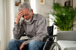 Disabled senior man in wheelchair..