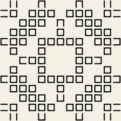 Poster - Pixels are displayed from the monitor. Vector monochrome ornament.