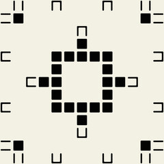 Poster - Pixels are displayed from the monitor. Simle ornament.